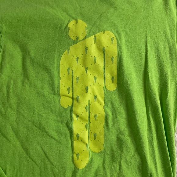 Billie Eilish Lime Green Long Sleeve Tee Sz Small - Picture 2 of 5
